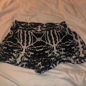 White & Black Shorts